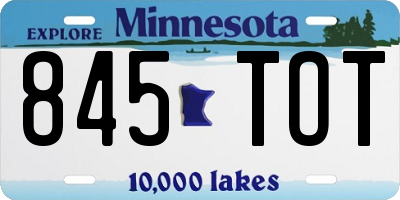 MN license plate 845TOT