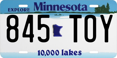 MN license plate 845TOY