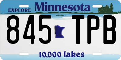MN license plate 845TPB