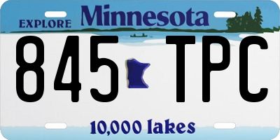 MN license plate 845TPC