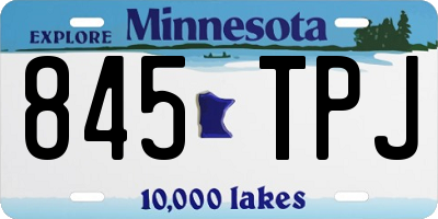 MN license plate 845TPJ