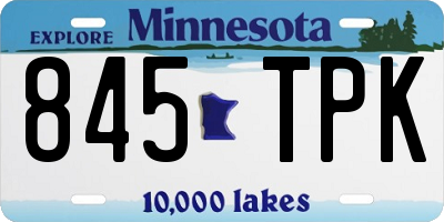 MN license plate 845TPK