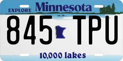 MN license plate 845TPU