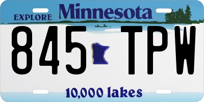 MN license plate 845TPW