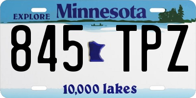 MN license plate 845TPZ