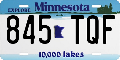 MN license plate 845TQF