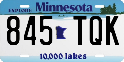 MN license plate 845TQK
