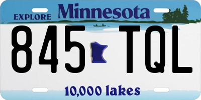 MN license plate 845TQL