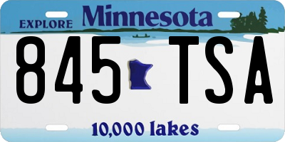 MN license plate 845TSA