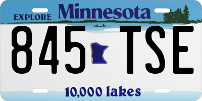 MN license plate 845TSE