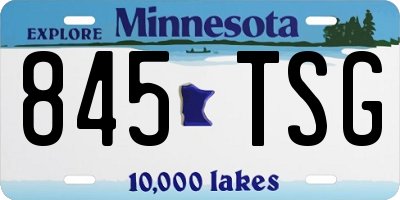 MN license plate 845TSG