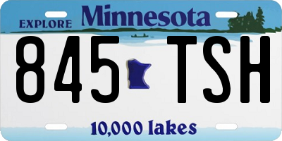 MN license plate 845TSH
