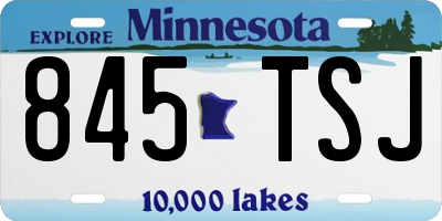 MN license plate 845TSJ