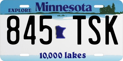 MN license plate 845TSK