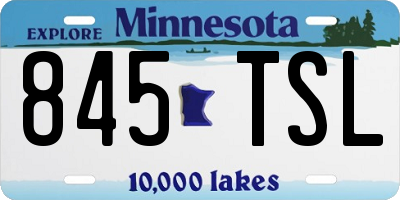 MN license plate 845TSL