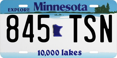 MN license plate 845TSN
