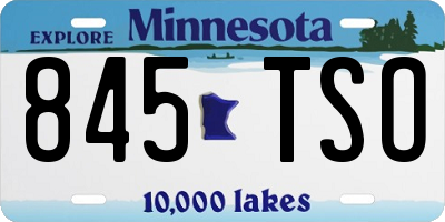 MN license plate 845TSO