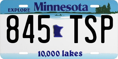 MN license plate 845TSP