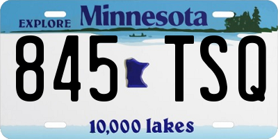 MN license plate 845TSQ