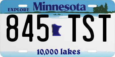 MN license plate 845TST
