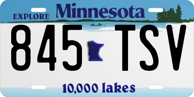 MN license plate 845TSV