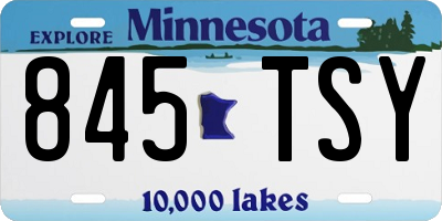MN license plate 845TSY
