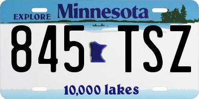 MN license plate 845TSZ