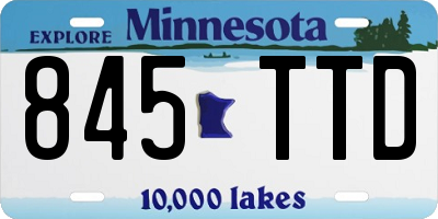 MN license plate 845TTD