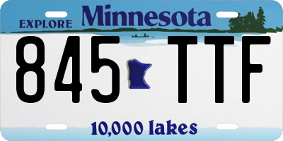 MN license plate 845TTF