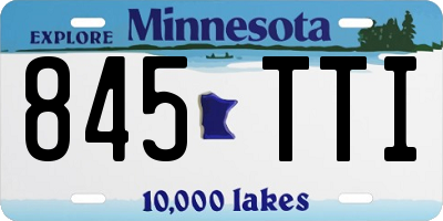 MN license plate 845TTI