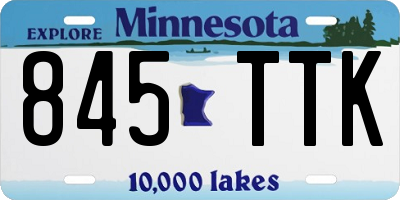 MN license plate 845TTK