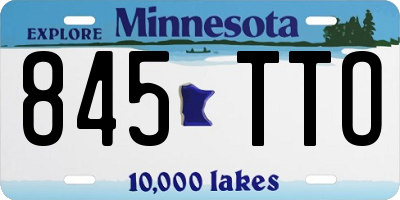 MN license plate 845TTO