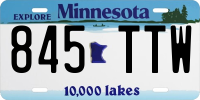 MN license plate 845TTW
