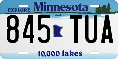 MN license plate 845TUA
