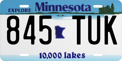 MN license plate 845TUK