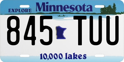 MN license plate 845TUU