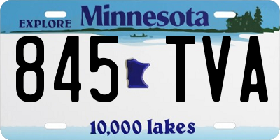 MN license plate 845TVA