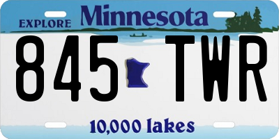MN license plate 845TWR