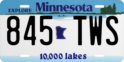 MN license plate 845TWS