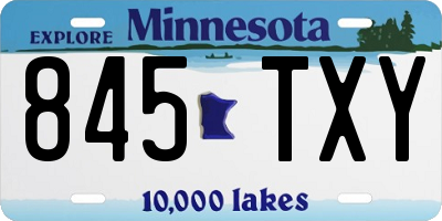 MN license plate 845TXY