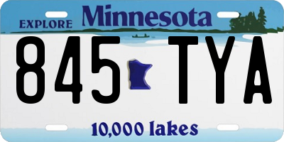 MN license plate 845TYA