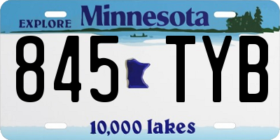 MN license plate 845TYB