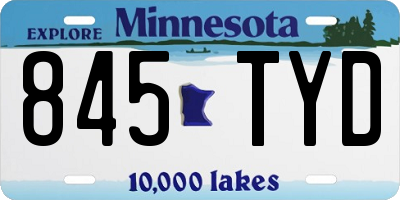 MN license plate 845TYD