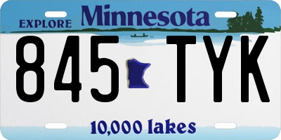 MN license plate 845TYK