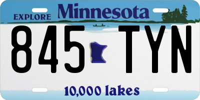 MN license plate 845TYN