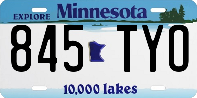 MN license plate 845TYO