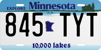 MN license plate 845TYT
