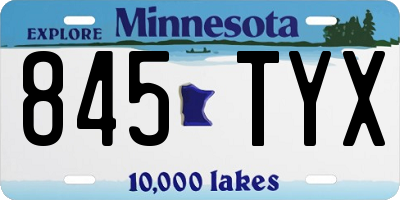 MN license plate 845TYX