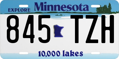 MN license plate 845TZH