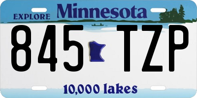 MN license plate 845TZP